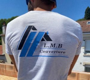 Logo dos LMB Couverture sur t-shirt en coton