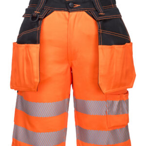 vetements de travail portwest bermuda haute visibilite pw343 orange 1 scaled