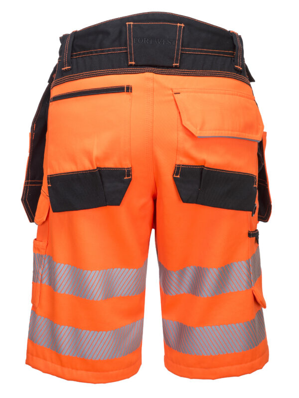 vetements de travail portwest bermuda haute visibilite pw343 orange 2 scaled