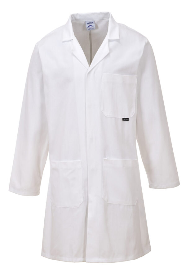 vetements de travail portwest blouse manches coton c851 blanc scaled