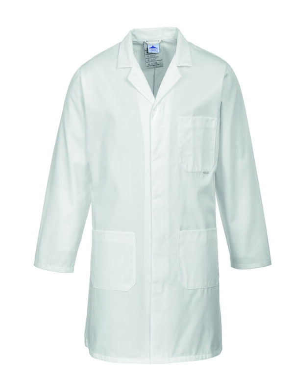 vetements de travail portwest blouse professionnelle manches longues 2852 blanc scaled