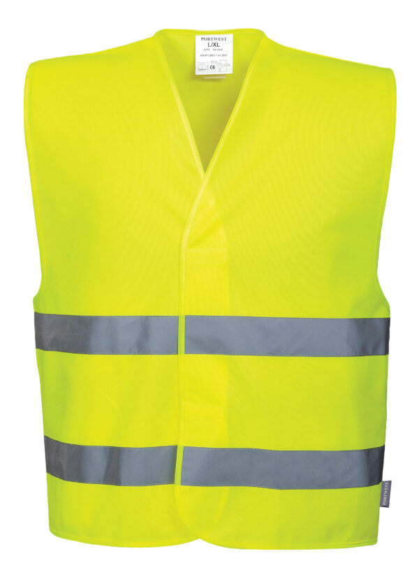 vetements de travail portwest gilet securite haute visibilite c474 jaune scaled