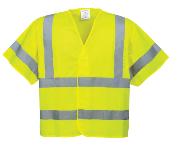 vetements de travail portwest gilet securite haute visibilite manches courtes c471