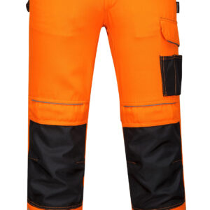 vetements de travail portwest pantalon haute visibilite pw340 orange noir 1 scaled