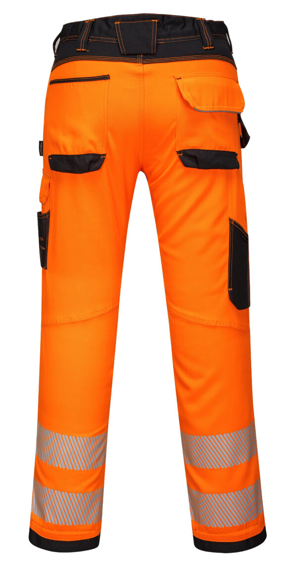 vetements de travail portwest pantalon haute visibilite pw340 orange noir 2 scaled