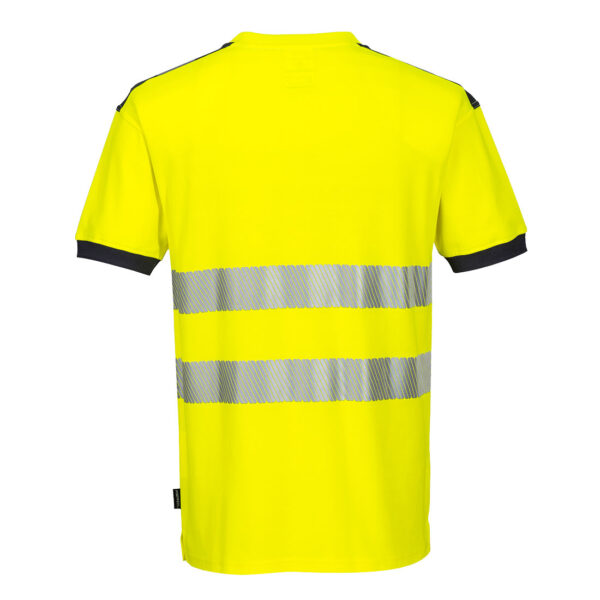 vetements de travail portwest tshirt manches courtes haute visibilite t181 jaune gris 2