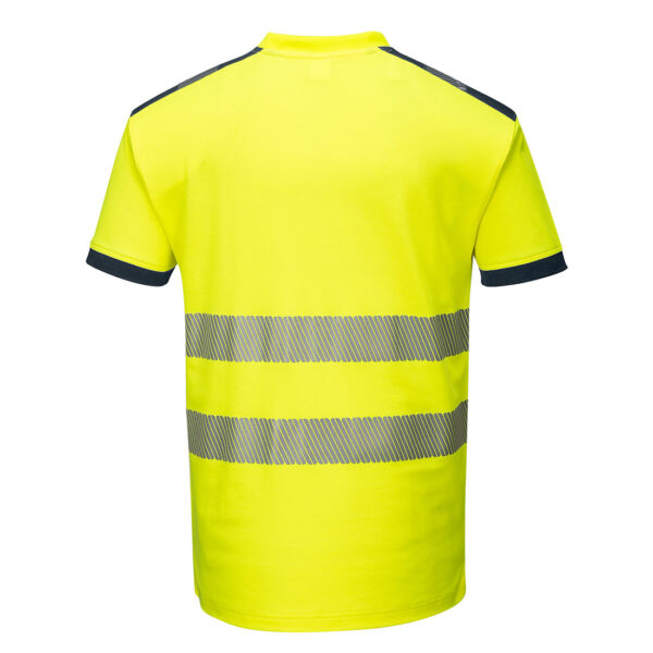 vetements de travail portwest tshirt manches courtes haute visibilite t181 jaune marine 2