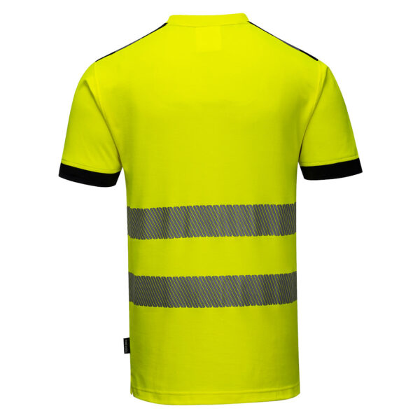 vetements de travail portwest tshirt manches courtes haute visibilite t181 jaune noir 2