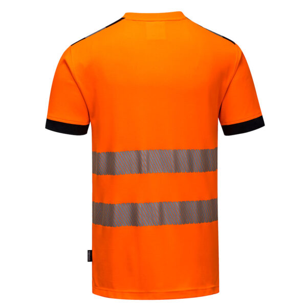 vetements de travail portwest tshirt manches courtes haute visibilite t181 orange noir 2