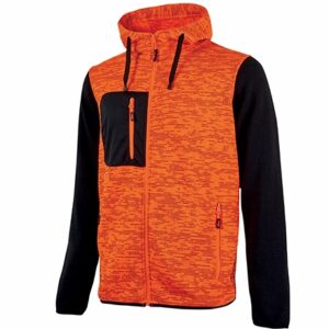 vetements de travail upower sweat rainbow orange 1