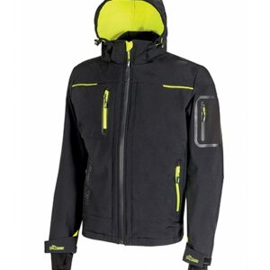 vetements de travail upower veste space noir jaune 1